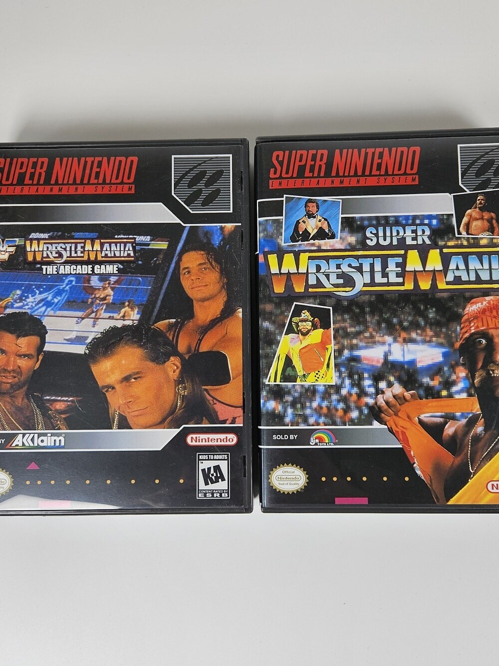 Lot Of 2 Super Nitendo Wrestling Games Wrestlemania 1992 The Arcade Game 1995